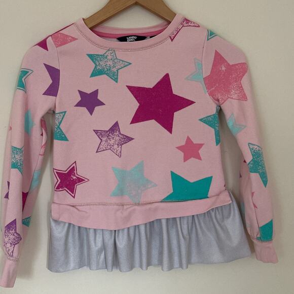 Lands End girls' Pink fleece ruffled-hem top size 8 M - Picture 3 of 11